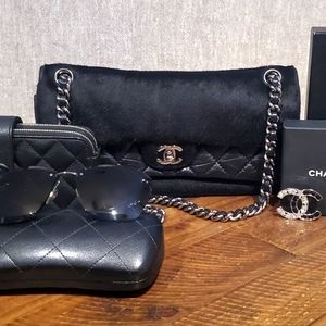 Chanel Miss Pony Hair Double Flap Bag
